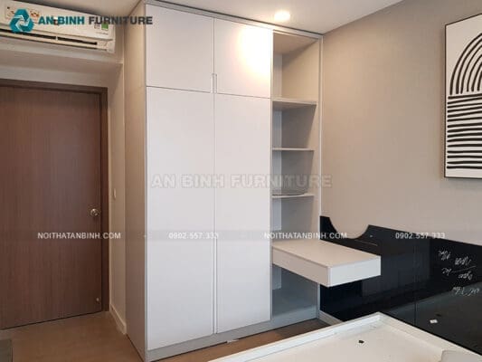 Công trình tủ quần áo MDF Melamine – chị Yến, TPHCM