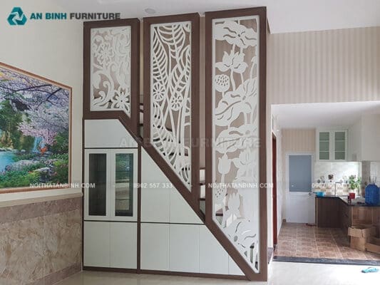 Công trình tủ gầm cầu thang MDF Melamine - anh Triệu, TPHCM
