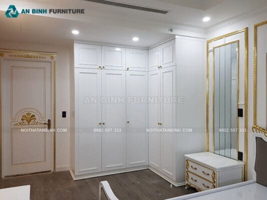 Hoàn thiện tủ quần áo MDF phủ sơn – chị Yến, TPHCM
