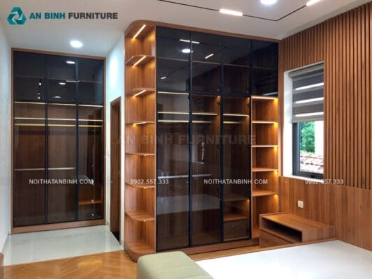 Hoàn thiện nội thất phòng ngủ MDF Melamine nhà anh Tuấn, Bình Định 02