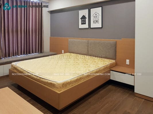 Bàn giao giường ngủ MDF Melamine – anh Việt, TPHCM