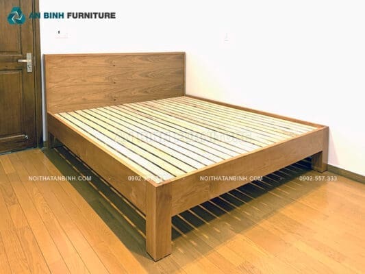 Công trình thực tế: giường ngủ gỗ Sồi – cô Lan, TPHCM