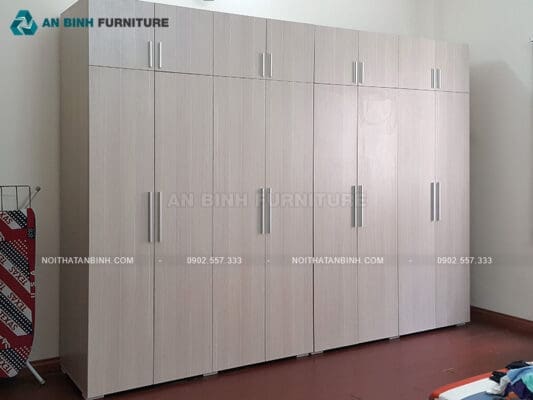 Thi công tủ quần áo MDF Melamine – chị An, Q5, TPHCM
