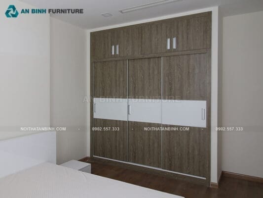 Công trình tủ áo cửa lùa MDF Laminate – anh Trọng, TPHCM