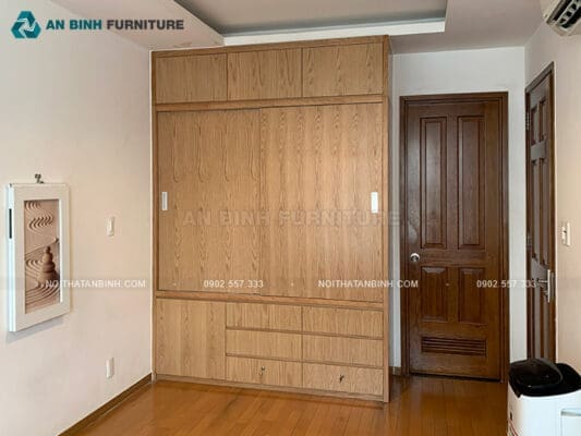 Hoàn thiện tủ quần áo MDF Veneer – anh Định, TPHCM