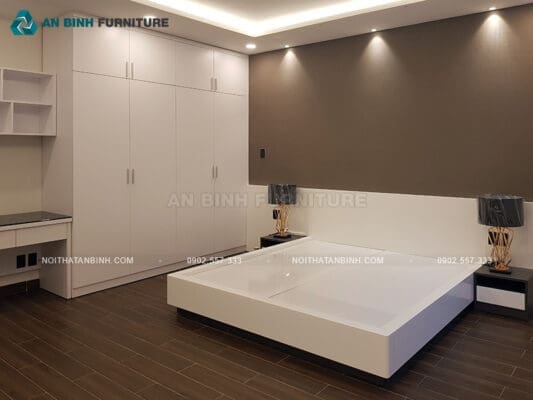 Thi công tủ quần áo MDF Melamine – chị Yến, TPHCM
