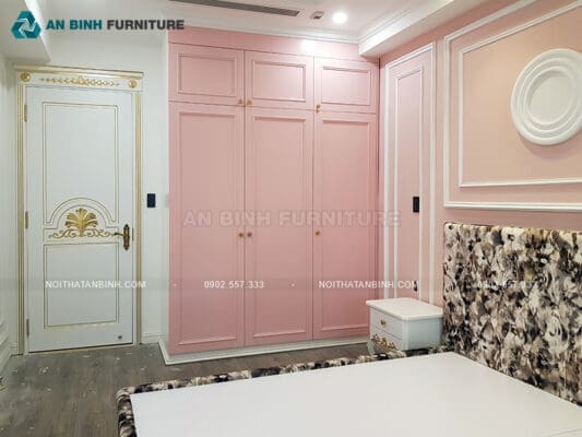 Thực tế nội thất phòng ngủ MDF sơn bệt nhà anh Thái, TPHCM 02