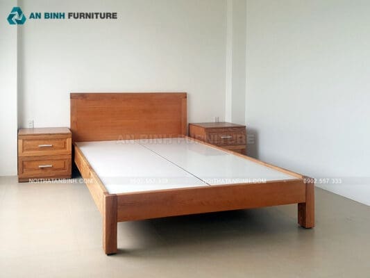 Công trình giường ngủ gỗ Sồi tự nhiên – anh Tiệp, Nha Trang