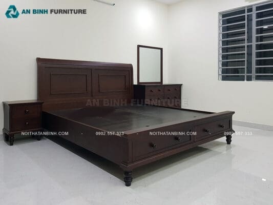 Giường ngủ Xoan Đào hoàn thiện – cô Loan, TPHCM