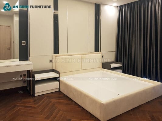 Hoàn thiện giường ngủ bọc nệm – chị Yến, TPHCM