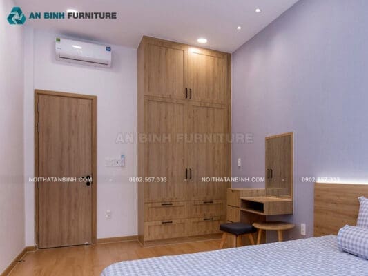 Hoàn thiện tủ quần áo MDF Melamine – anh Út, TPHCM