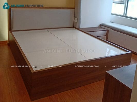 Hoàn thiện giường ngủ MDF Melamine – anh Lợi, TPHCM