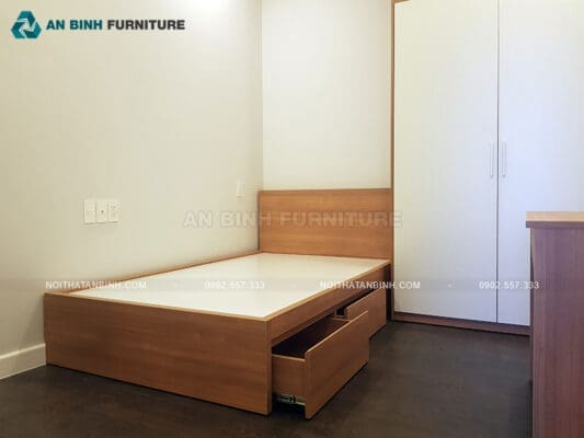 Giường ngăn kéo MDF Melamine bàn giao – anh Lai, TPHCM