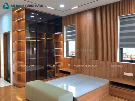 Hoàn thiện giường ngủ MDF Melamine – anh Bình, TPHCM