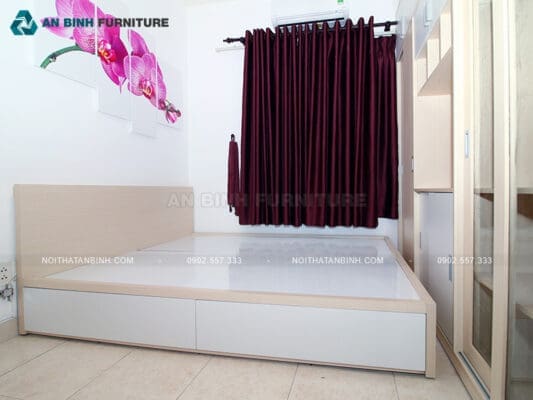 Hoàn thiện giường ngăn kéo MDF Melamine – anh Dũng, TPHCM
