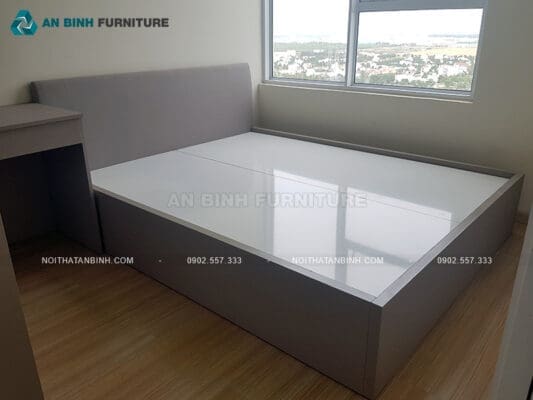 Hoàn thiện giường ngủ MDF bọc nệm – chị Lita, TPHCM