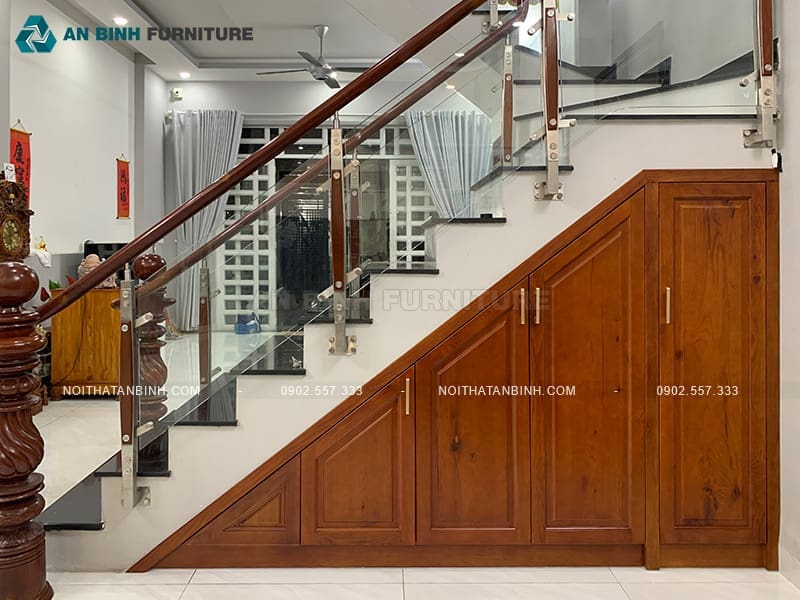 Mẫu tủ lưu trữ gầm cầu thang đẹp, thiết kế đa công năng