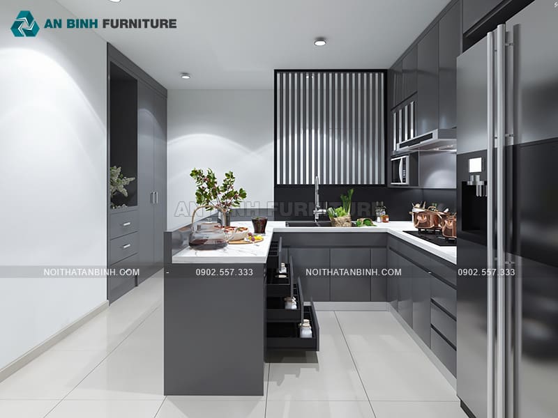 tbme008b tu bep nhua pvc phu melamine ben bi kieu chu u hien dai